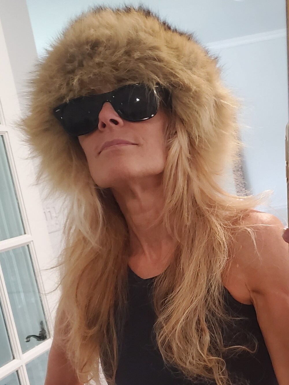 Vintage Coyote Huge Fluffy Hat